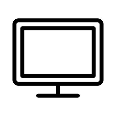 Oyun Flat monitör basit vektör illüstrasyon işareti