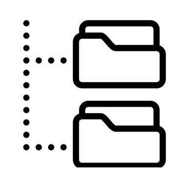 Folder Tree Explorer  icon vector illustration   