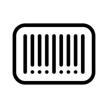 Şifreli benzersiz barkod basit vektör çizim