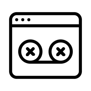 Kayıt Web uygulaması basit hat illüstrasyon