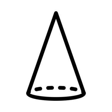 Konik Geomentric şekil kutsal kişilerin resmi, basit hat illüstrasyon