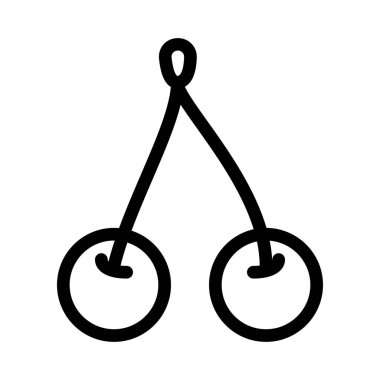 Vitamini zengin Cherry işareti illüstrasyon vektör