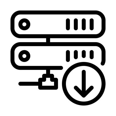 Sunucu durumu aşağı, basit vektör çizim