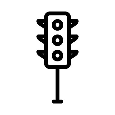 Trafik ışık sinyalleri, basit vektör çizim