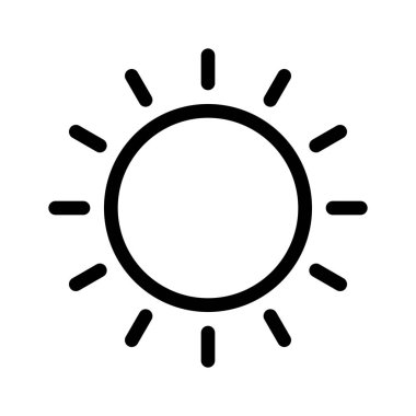 Açık ateş modu simgesi, basit hat illüstrasyon