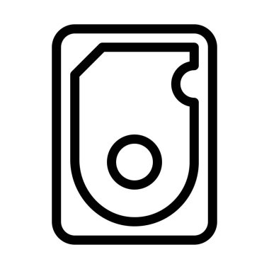 Bilgisayar donanım, Hdd işareti illüstrasyon vektör