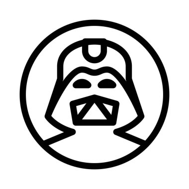 Darth vader simge vektör çizim