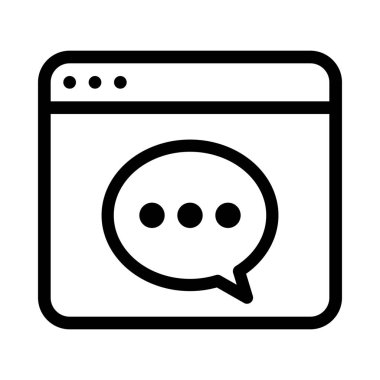 Web sohbet etmek kullanma, basit hat illüstrasyon