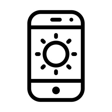 Telefon parlaklık ayarı, basit vektör çizim