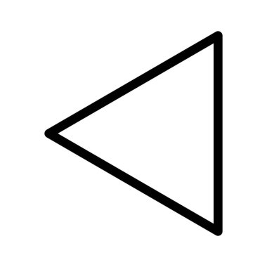 Sol Ok Gezinti simgesi, basit hat illüstrasyon