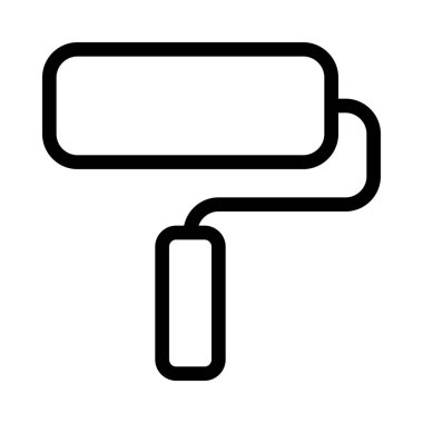 Duvar Boya Silindiri basit vektör illüstrasyon işareti