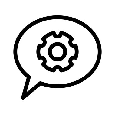 Sohbet veya Mesaj ayarlarý simge vektör çizim  