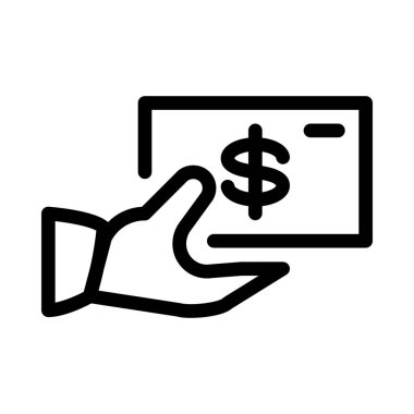 Nakit ödeme hizmeti, basit hat illüstrasyon