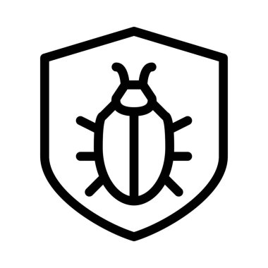Anti virüs koruması simge vektör çizim  