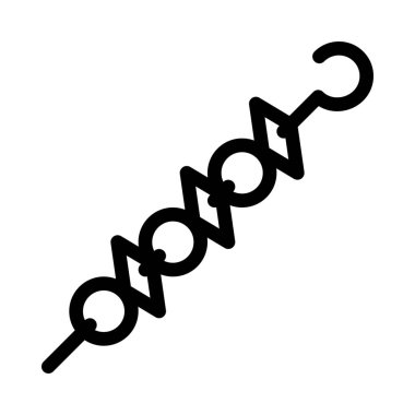 Sebze ızgara şiş işareti vektör çizim