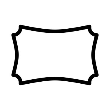 Eğriler simgesini, basit hat illüstrasyon ile çerçeve