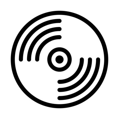 Fonograf disk kaydı, basit hat illüstrasyon