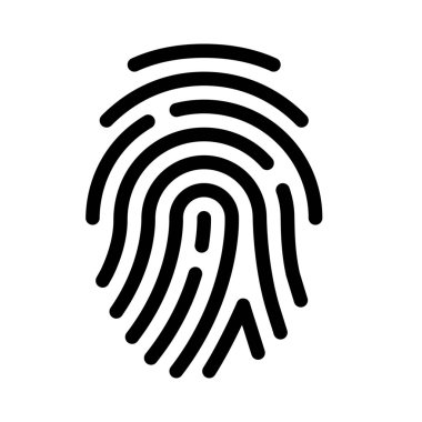 parmak izi ikonu vektör illüstrasyonu   