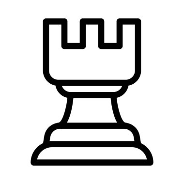 Kale satranç taşını, vektör tasarımı