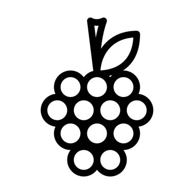 Detoks tatlı ahududu simgesi, basit hat illüstrasyon