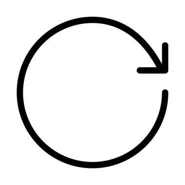 Döngü daire basit hat illüstrasyon Yenile