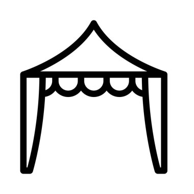 çadır web simgesi, vektör tasarımı