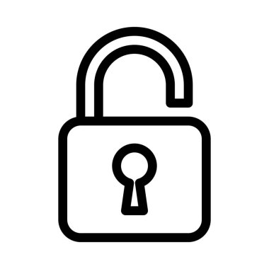 Güvenlik ve kilit işareti vektör çizim