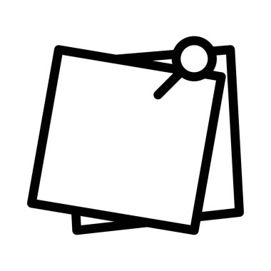 PIN yapışkan notlar basit illüstrasyon işareti vektör