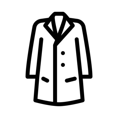 Uzun resmi ceket, basit hat illüstrasyon