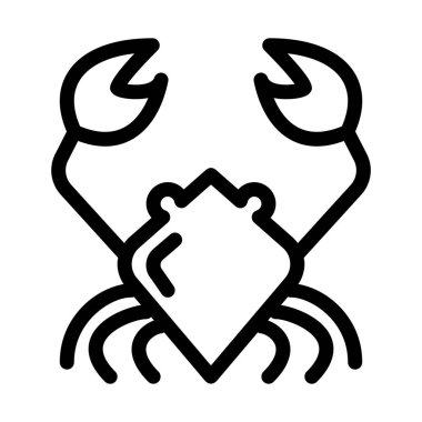 Kanser yengeç basit vektör illüstrasyon işareti