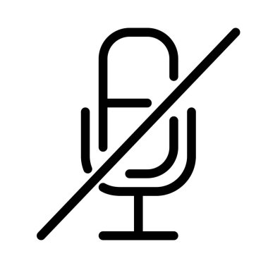 Hiçbir mikrofon basit hat illüstrasyon