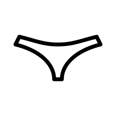 Kadın iç çamaşırı ya da Külot, basit hat illüstrasyon