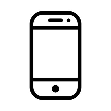 Hareket eden telefon basit vektör illüstrasyon işareti