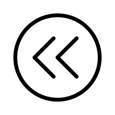 Çift ok Gezinti simgesi, basit hat illüstrasyon