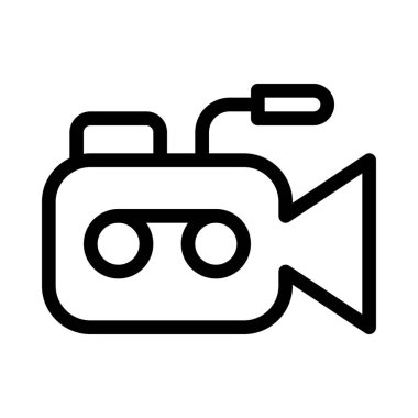 Analog Video kamera, basit hat illüstrasyon