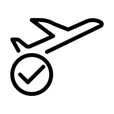 Uçak hedef çıkış işareti illüstrasyon vektör