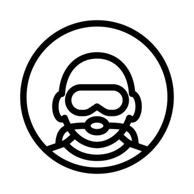 Dalgıç simge vektör çizim