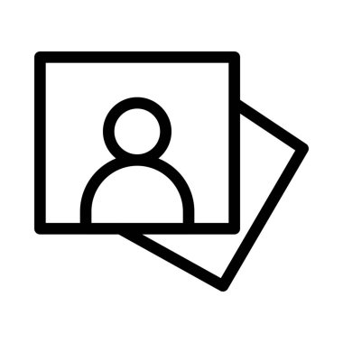 Galeri veya fotoğraf simge vektör çizim   