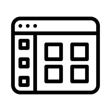 Kılavuz görünümü düzeni, basit hat illüstrasyon