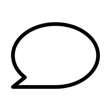 Ellipse Speech Balloon  icon vector illustration   