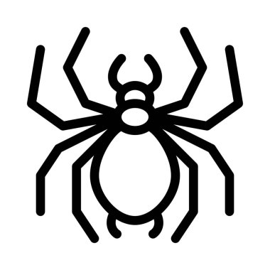 Sekiz leged örümcek, basit hat illüstrasyon