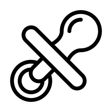 Bebeğim tatlım emzik basit vektör illüstrasyon işareti