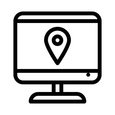 Masaüstü basit vektör illüstrasyon işareti harita