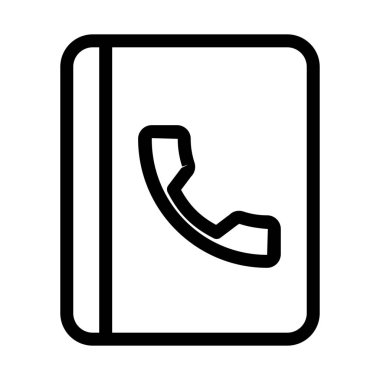 Telefon rehberi göl kenarında, basit vektör çizim başvurun