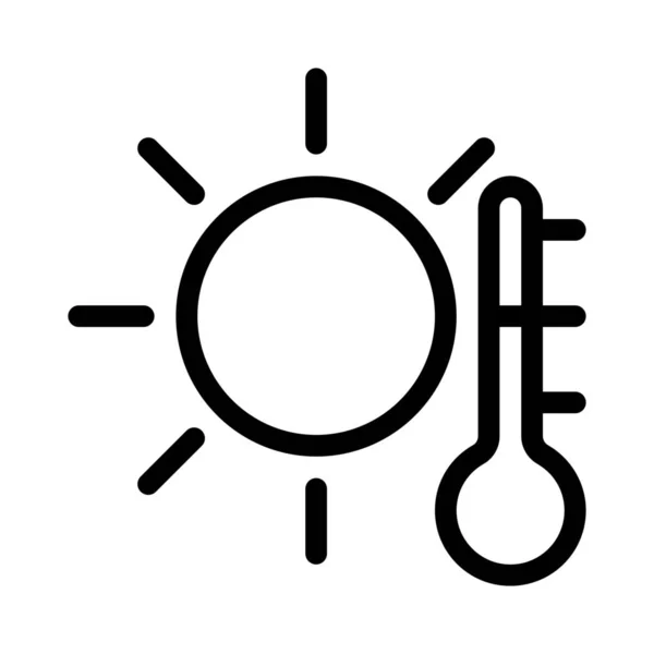 Ilustração Vetor Ícone Temperatura Quente — Vetor de Stock