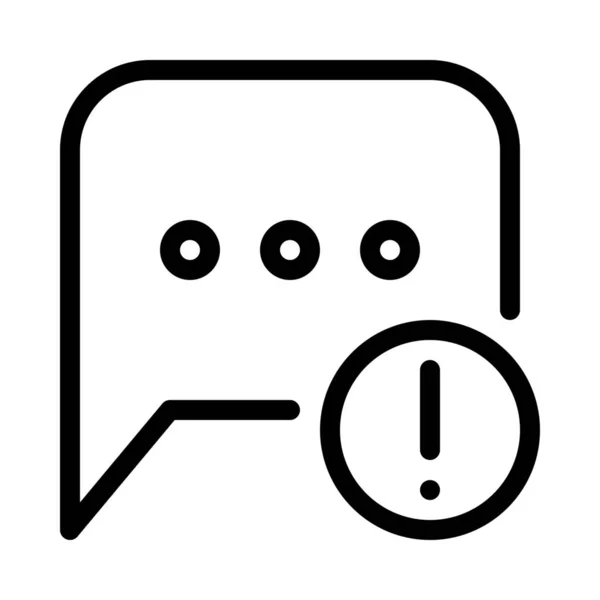 Chat Mensaje Error Icono Vector Ilustración — Vector de stock