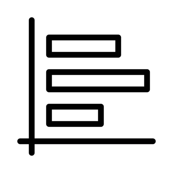 Horizontal Progress Bar Icon Simple Line Illustration — Stock Vector