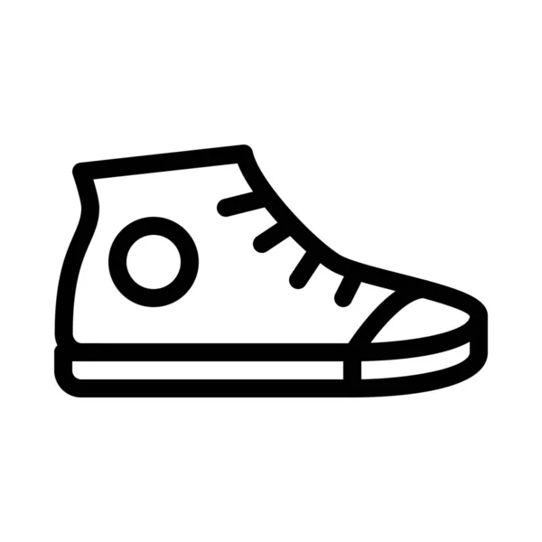 Canvas Sneaker Simple Vector Illustration — Stock Vector
