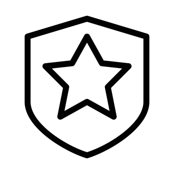 Illustration Vectorielle Star Shield Protection — Image vectorielle