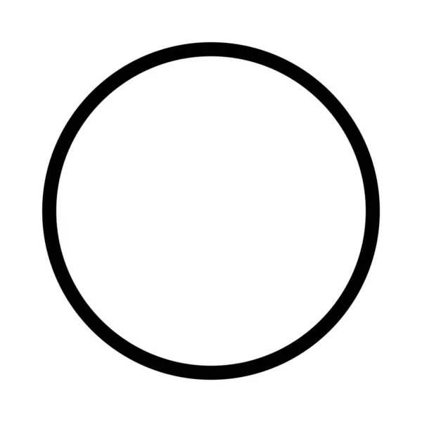 Geometrisk Form Cirkelsymbolen Enkel Linje Illustration — Stock vektor